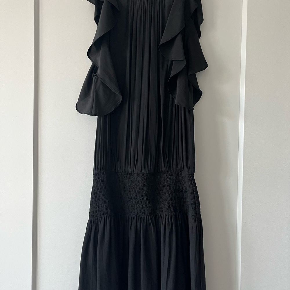 New with tags, Ramy Brook Black Ruffle Dress